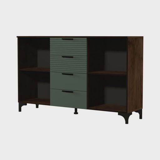 Комод «Брента», оливковый, 2 дверцы, 4 ящика